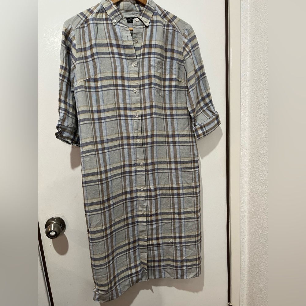 Vintage Margaret Howell Black Label Linen Shirt Dress